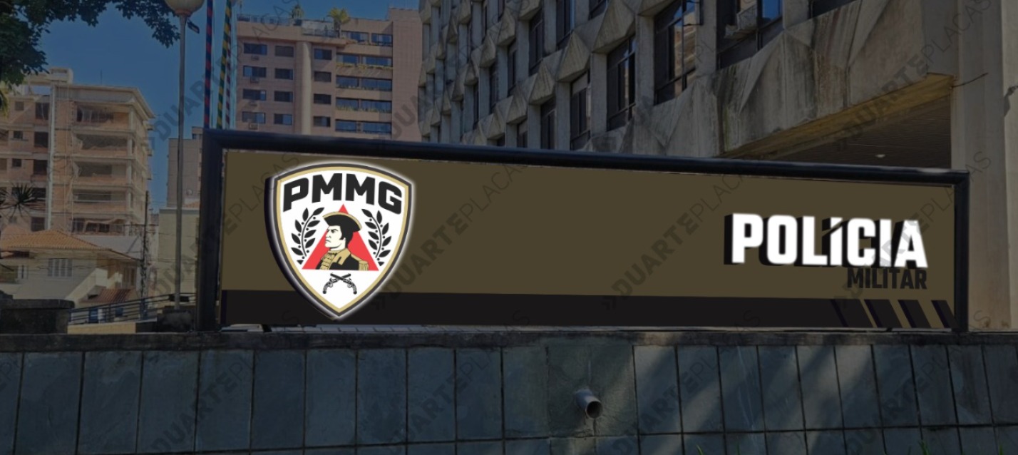 Placa PMMG em acrilico night and day com iluminacao backlight